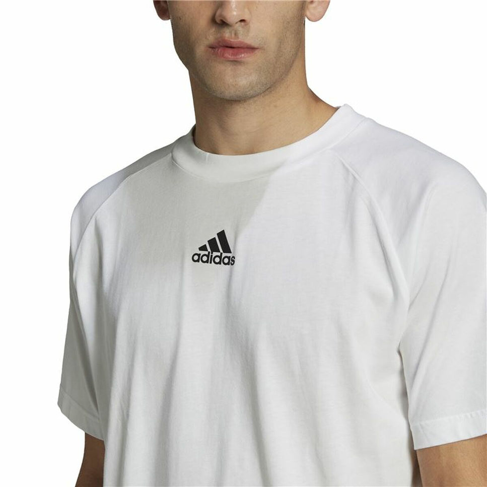 Men’S Short Sleeve T-Shirt Adidas Essentials Brandlove White-Clothing - Men-Adidas-Urbanheer