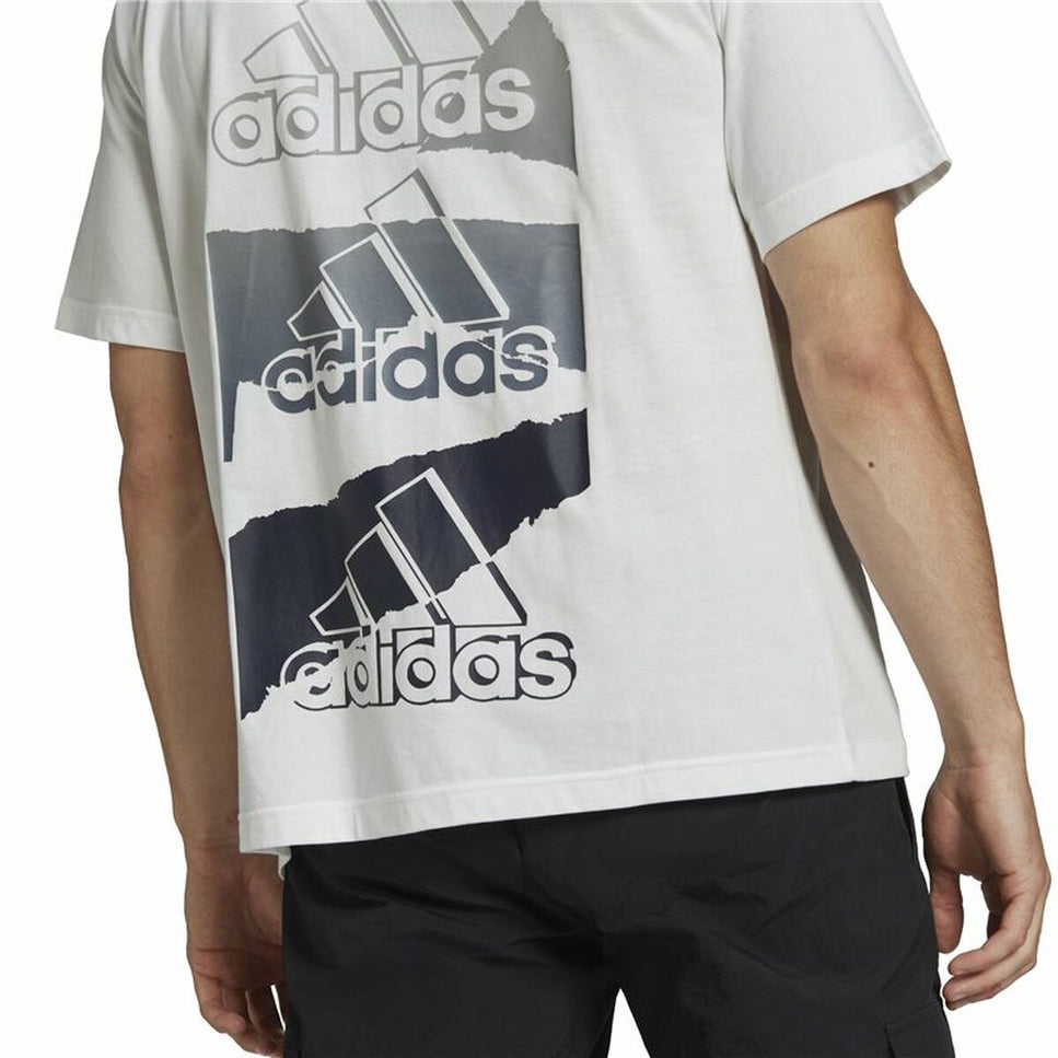 Men’S Short Sleeve T-Shirt Adidas Essentials Brandlove White-Clothing - Men-Adidas-Urbanheer