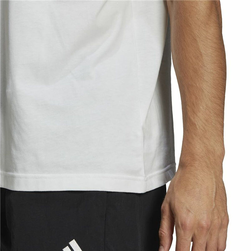 Men’S Short Sleeve T-Shirt Adidas Essentials Brandlove White-Clothing - Men-Adidas-Urbanheer