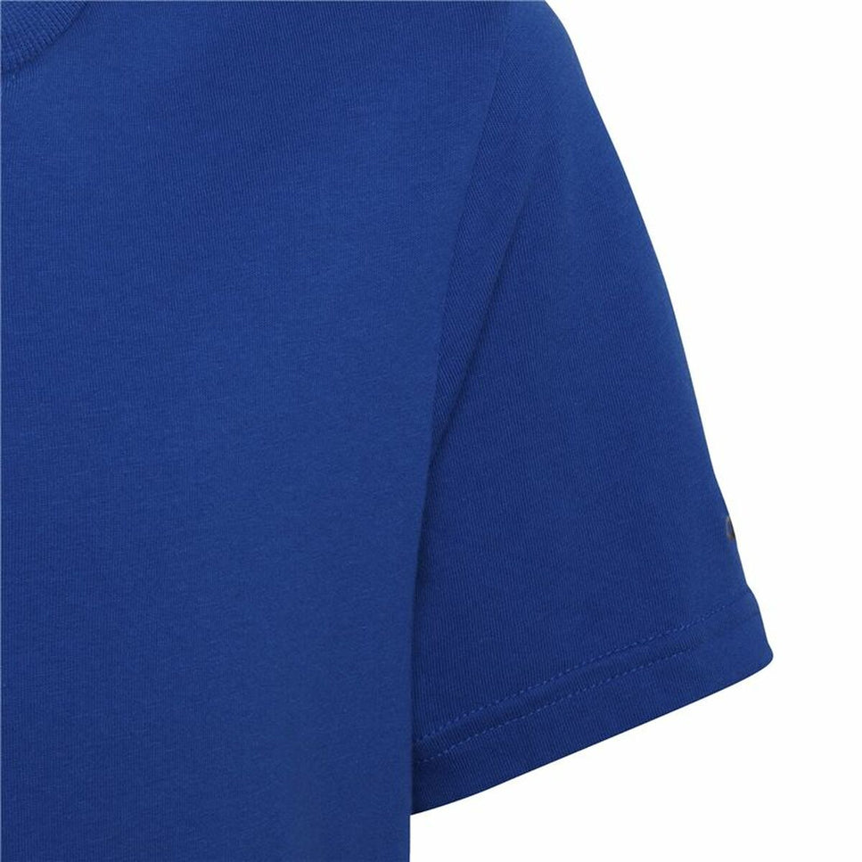 Child's Short Sleeve T-Shirt Adidas Big Logo Blue-Adidas-15-16 Years-Urbanheer