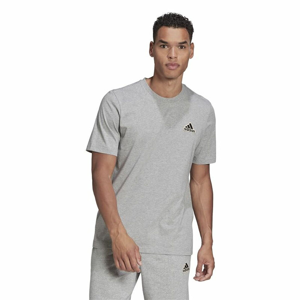 Men’S Short Sleeve T-Shirt Adidas Essentials Feelcomfy Grey-Adidas-Urbanheer