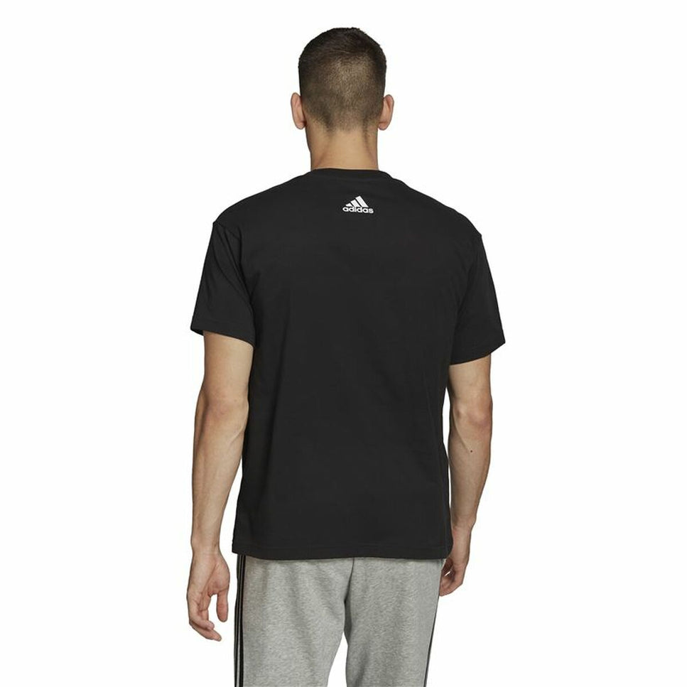 Men’s Short Sleeve T-Shirt Adidas Essentials Brandlove Black-Clothing - Men-Adidas-Urbanheer