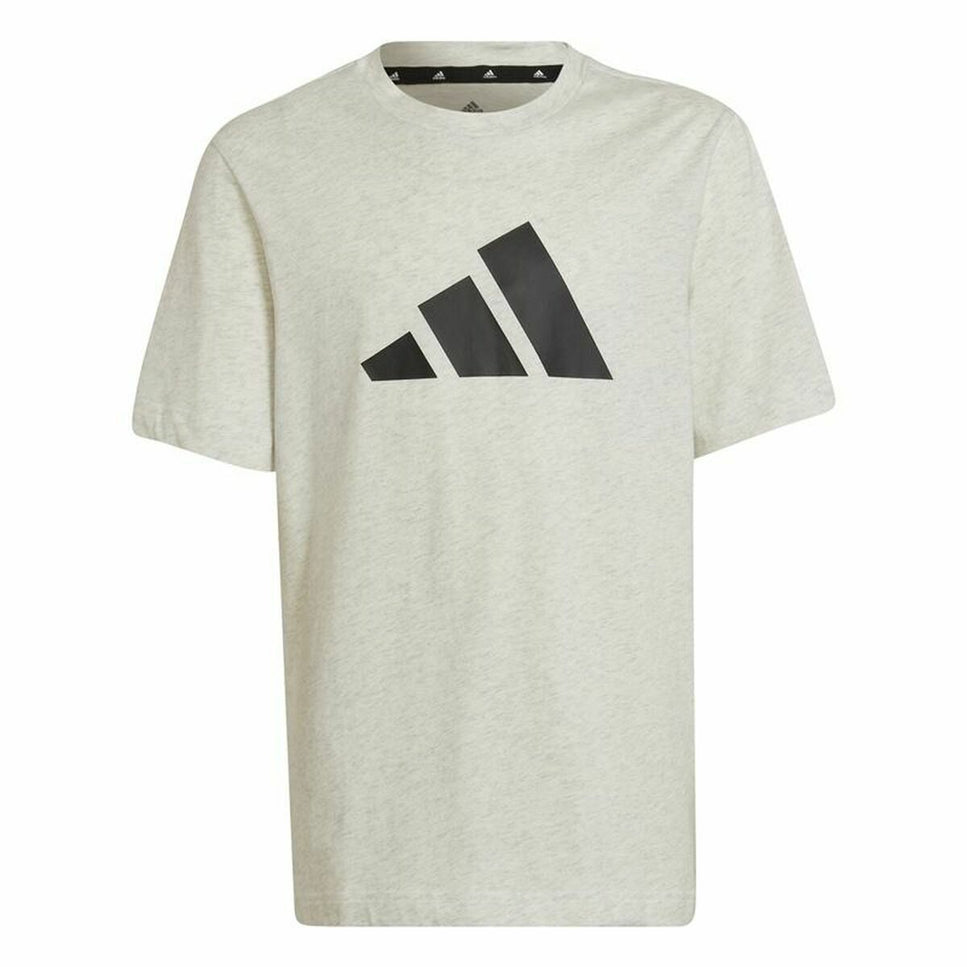 Child's Short Sleeve T-Shirt Adidas Future Icons Grey-Adidas-Urbanheer