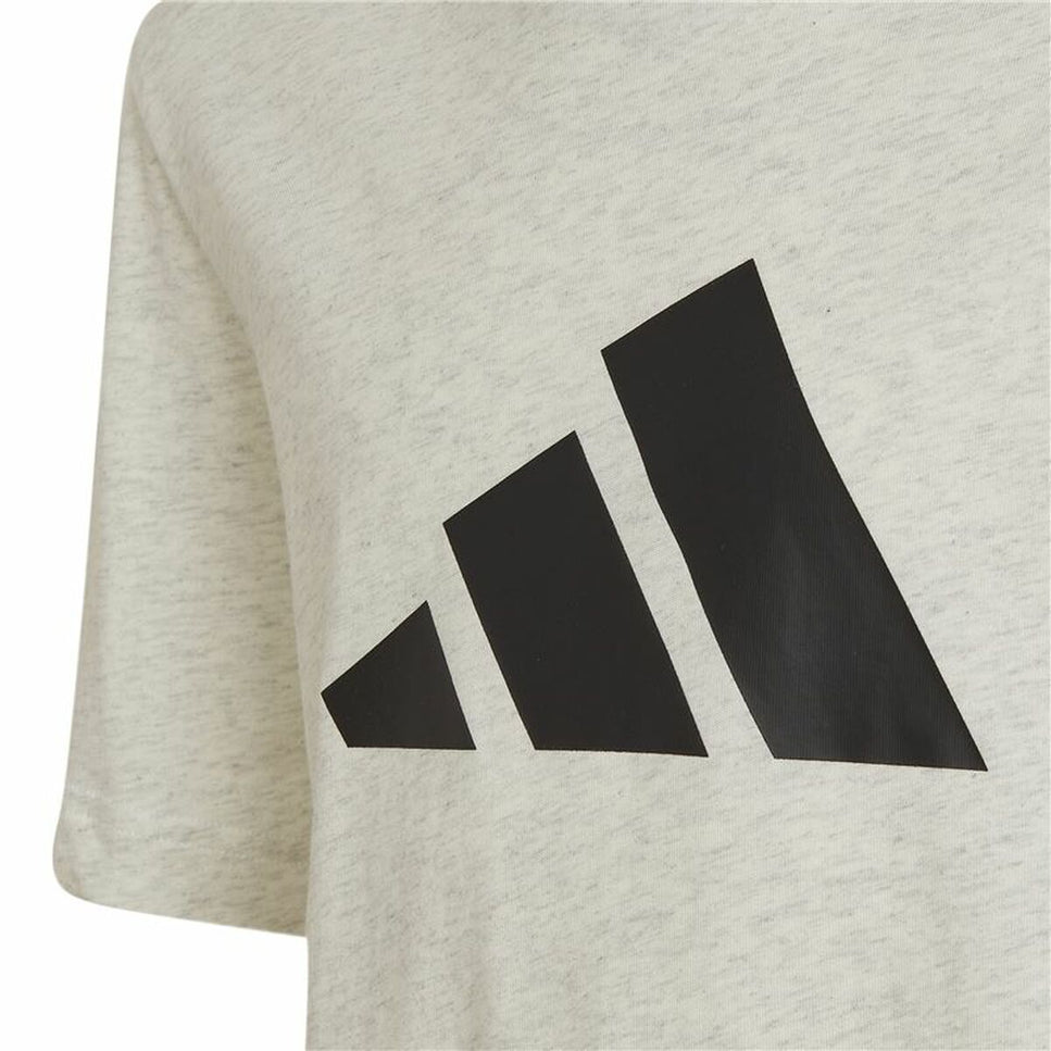 Child's Short Sleeve T-Shirt Adidas Future Icons Grey-Adidas-Urbanheer