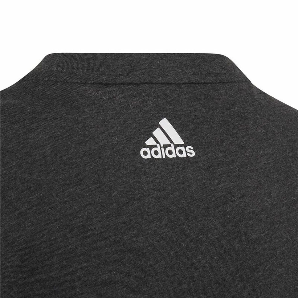 Child's Short Sleeve T-Shirt Adidas Future Icons Black-Adidas-Urbanheer