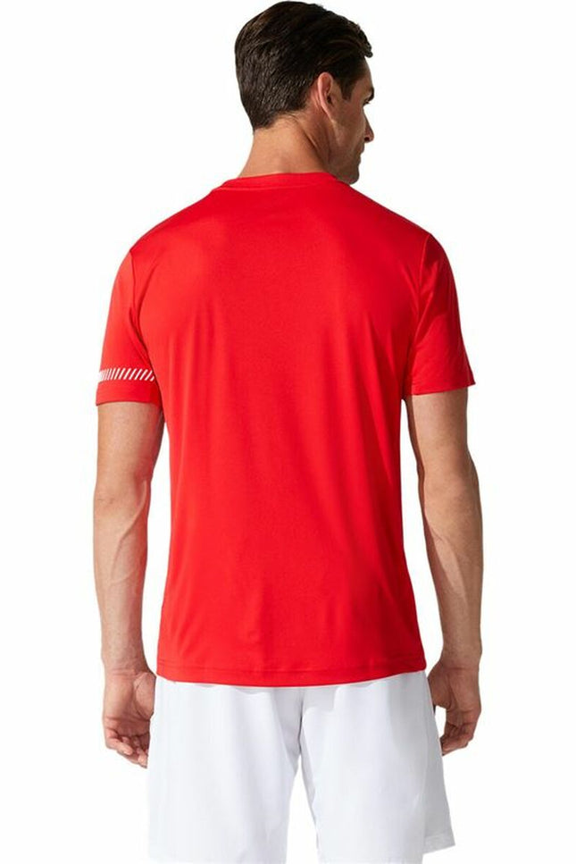 Men’s Short Sleeve T-Shirt Asics Court SS Red-Clothing - Men-Asics-Urbanheer