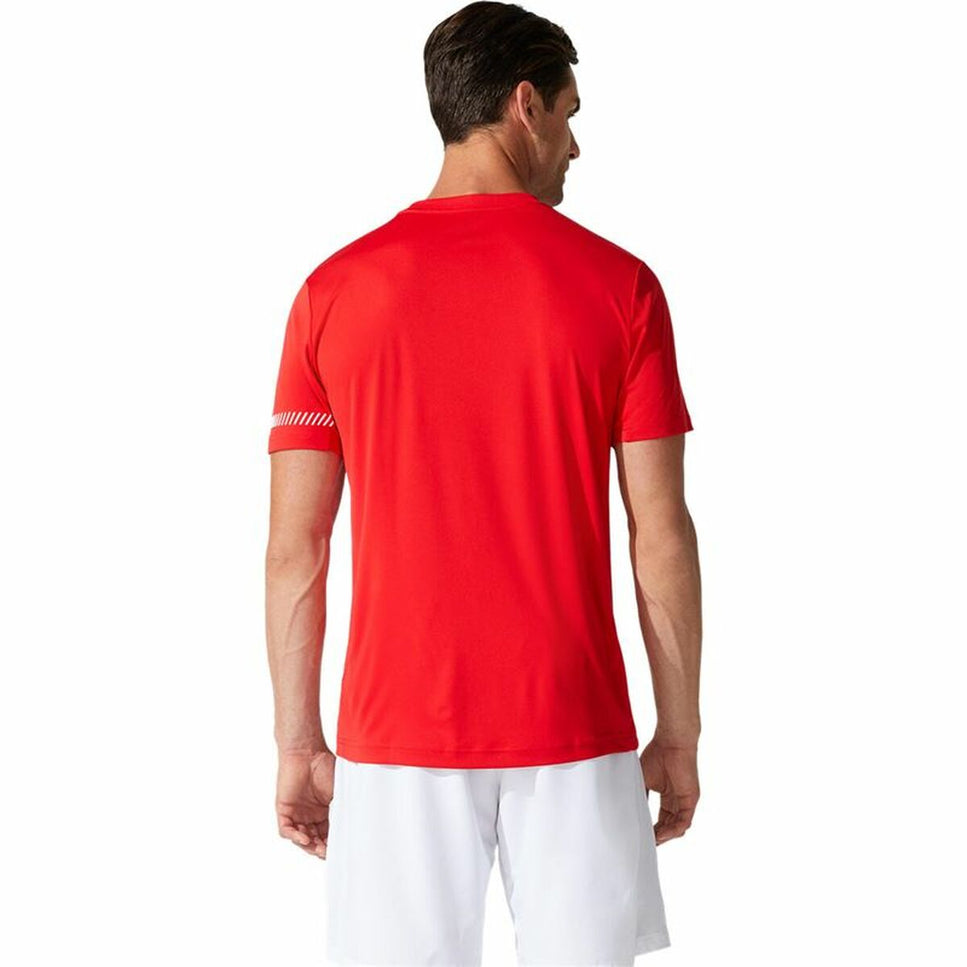 Men’s Short Sleeve T-Shirt Asics Court SS Red-Clothing - Men-Asics-Urbanheer