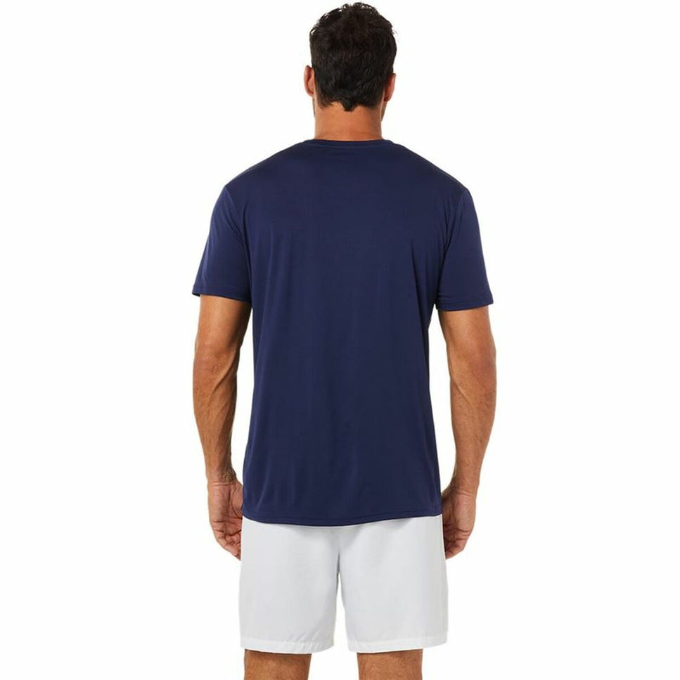 Men’S Short Sleeve T-Shirt Asics Court Blue-Clothing - Men-Asics-Urbanheer