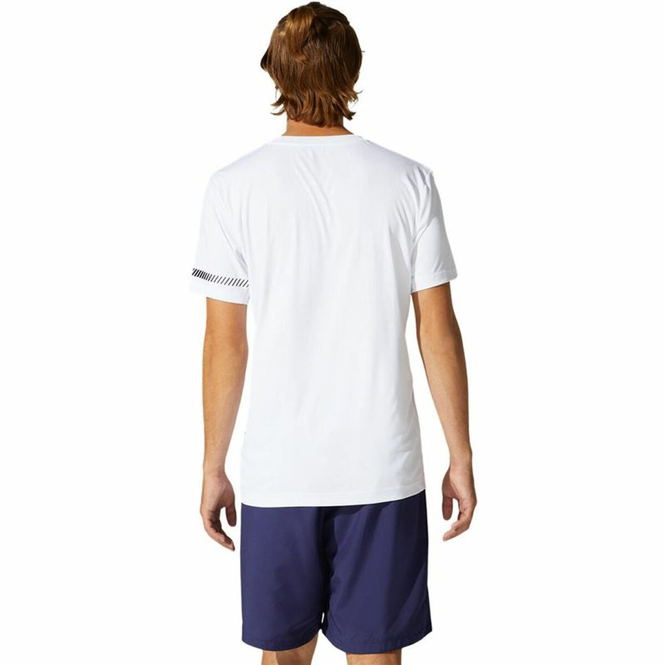 Men’s Short Sleeve T-Shirt Asics Court White-Asics-Urbanheer