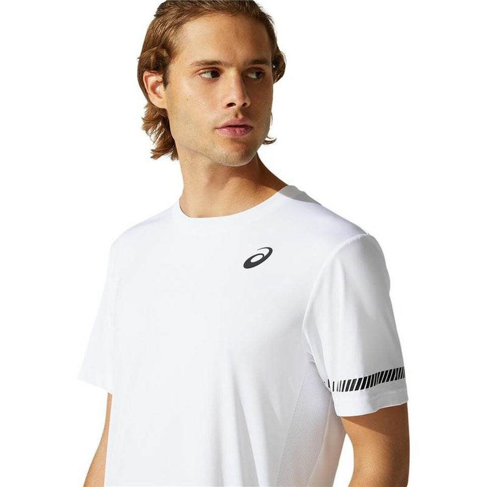 Men’s Short Sleeve T-Shirt Asics Court White-Asics-Urbanheer