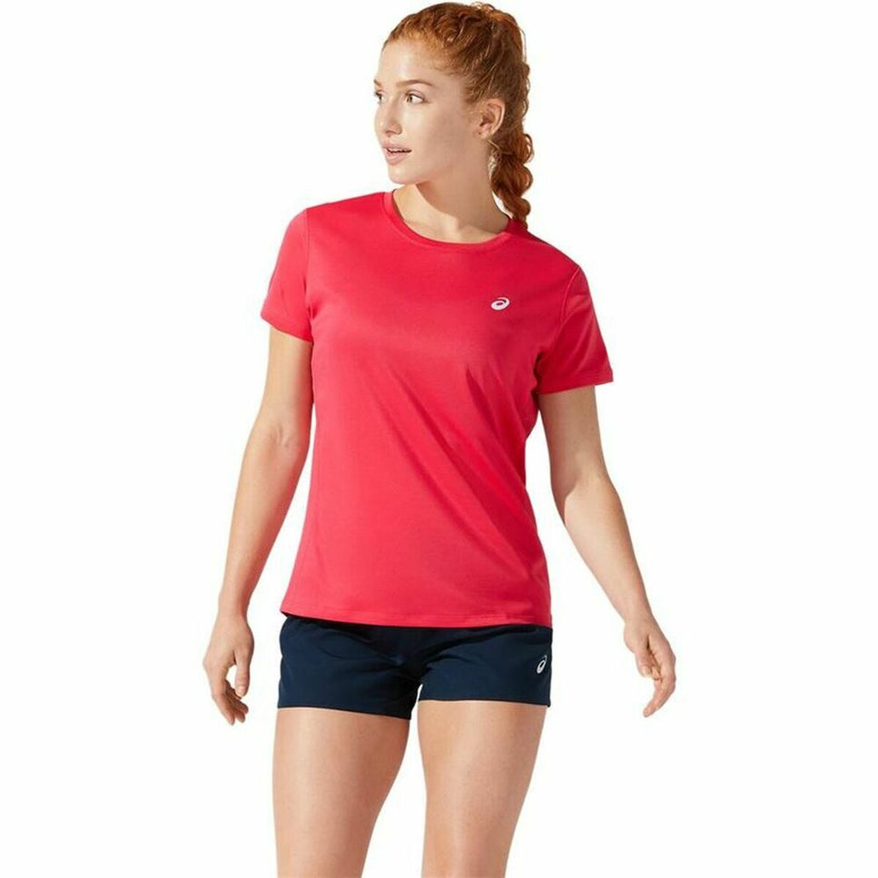 Women’s Short Sleeve T-Shirt Asics Core Crimson Red-Sports | Fitness > Sports material and equipment > Sports t-shirts-Asics-Urbanheer