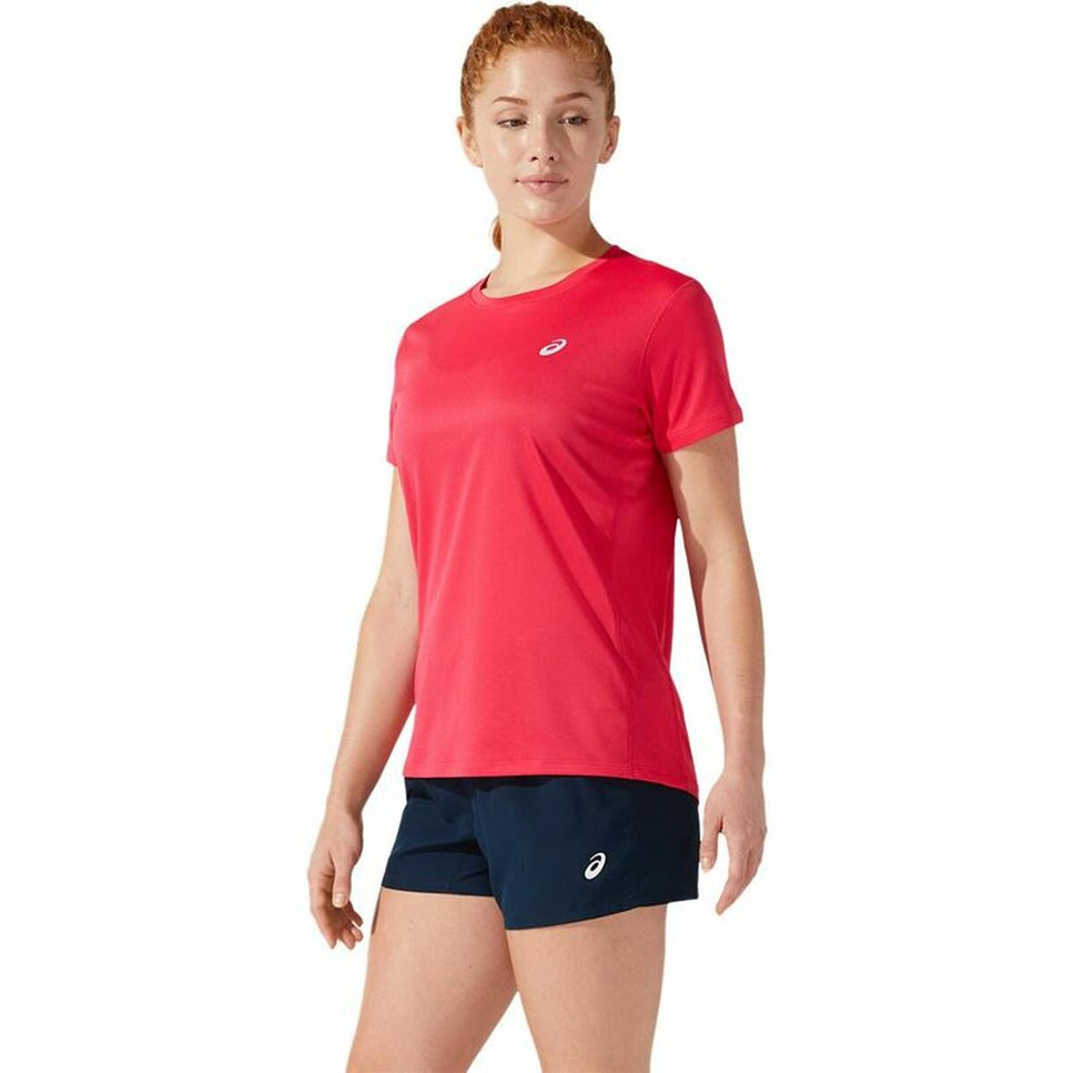 Women’s Short Sleeve T-Shirt Asics Core Crimson Red-Sports | Fitness > Sports material and equipment > Sports t-shirts-Asics-Urbanheer