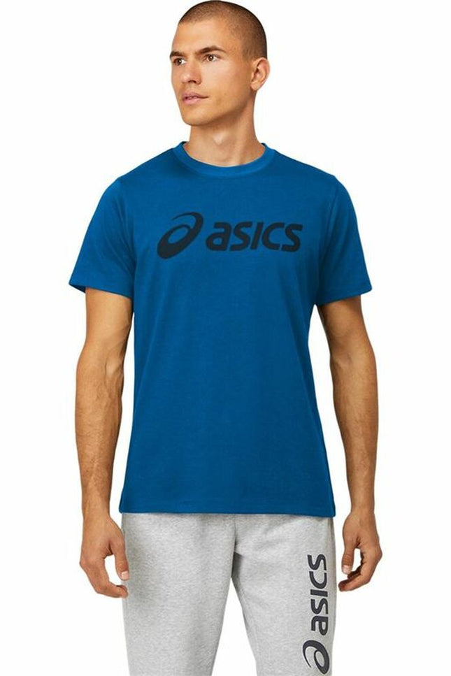 Men’s Short Sleeve T-Shirt Asics Big Logo Blue-Asics-Urbanheer