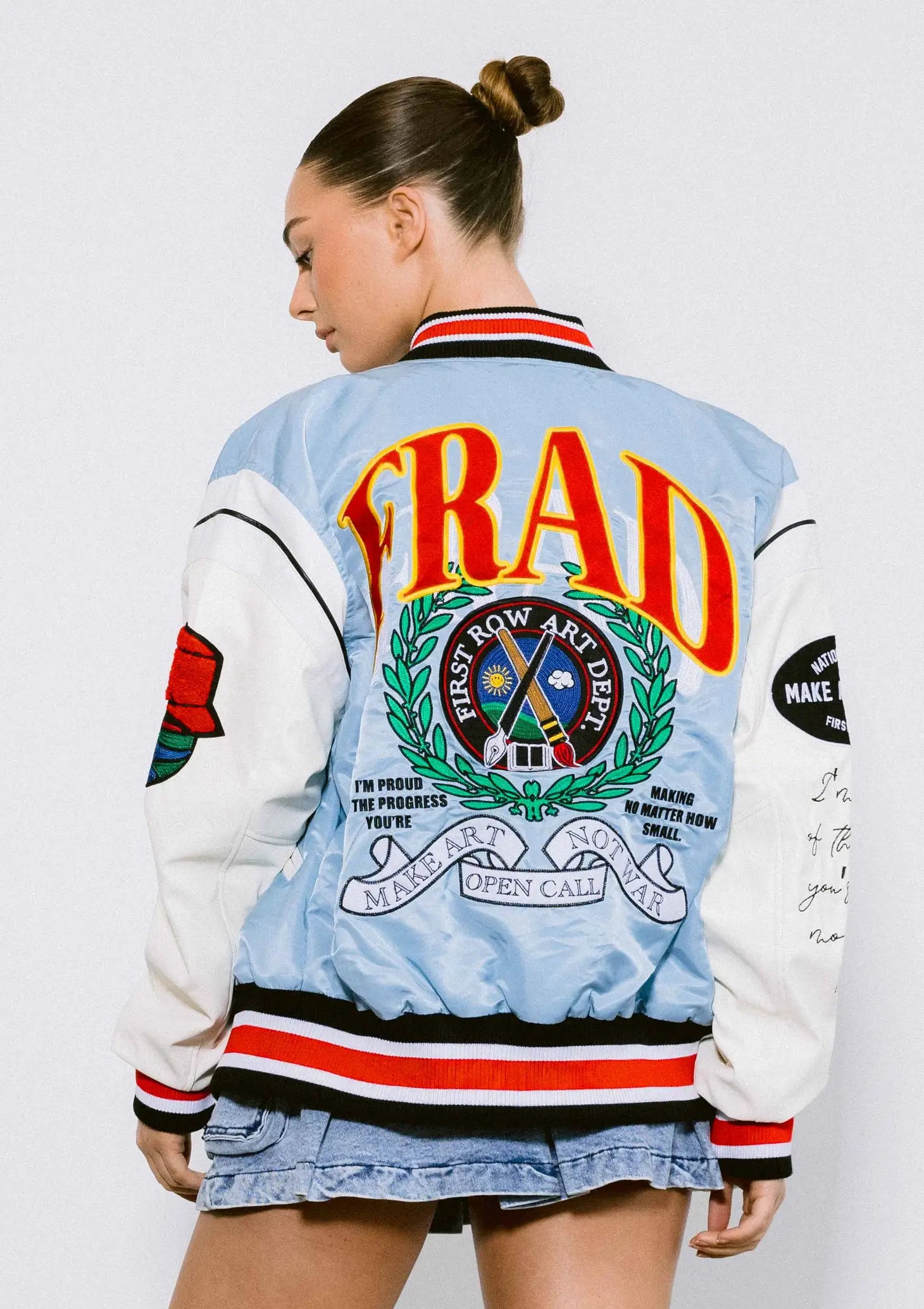 Pen & Brush Art Dept. Varsity Jacket-Vibrant M.i.U-Urbanheer