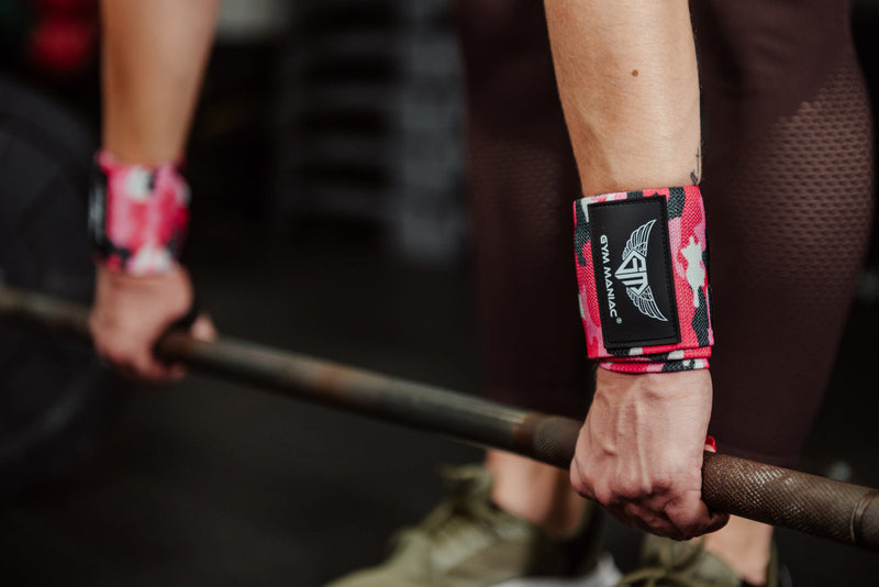 Gym Maniac Gm Weightlifting Wrist Wraps - Pink Camo-Gym Maniac GM s.r.o.-Urbanheer