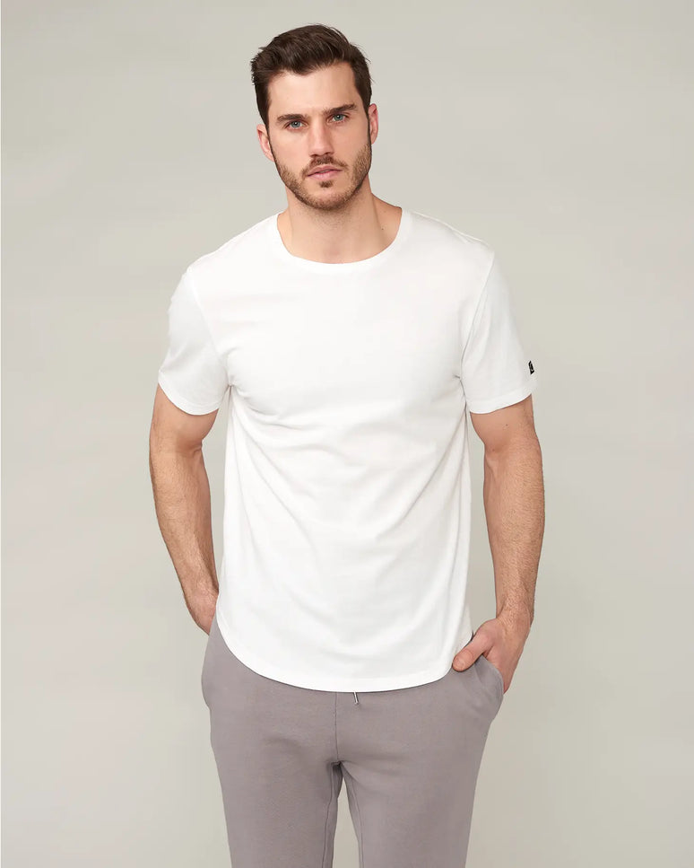 Zion Cloud White Brushed Scoop T-Shirt-Tourn-Urbanheer