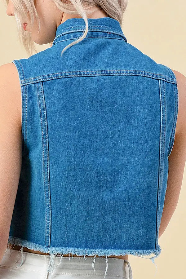 All Season Denim Vest-Clothing-Heart&Hips-Urbanheer