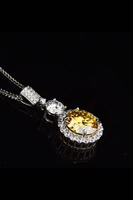 6 Carat Moissanite Pendant Necklace-Collab-Yellow-One Size-Urbanheer