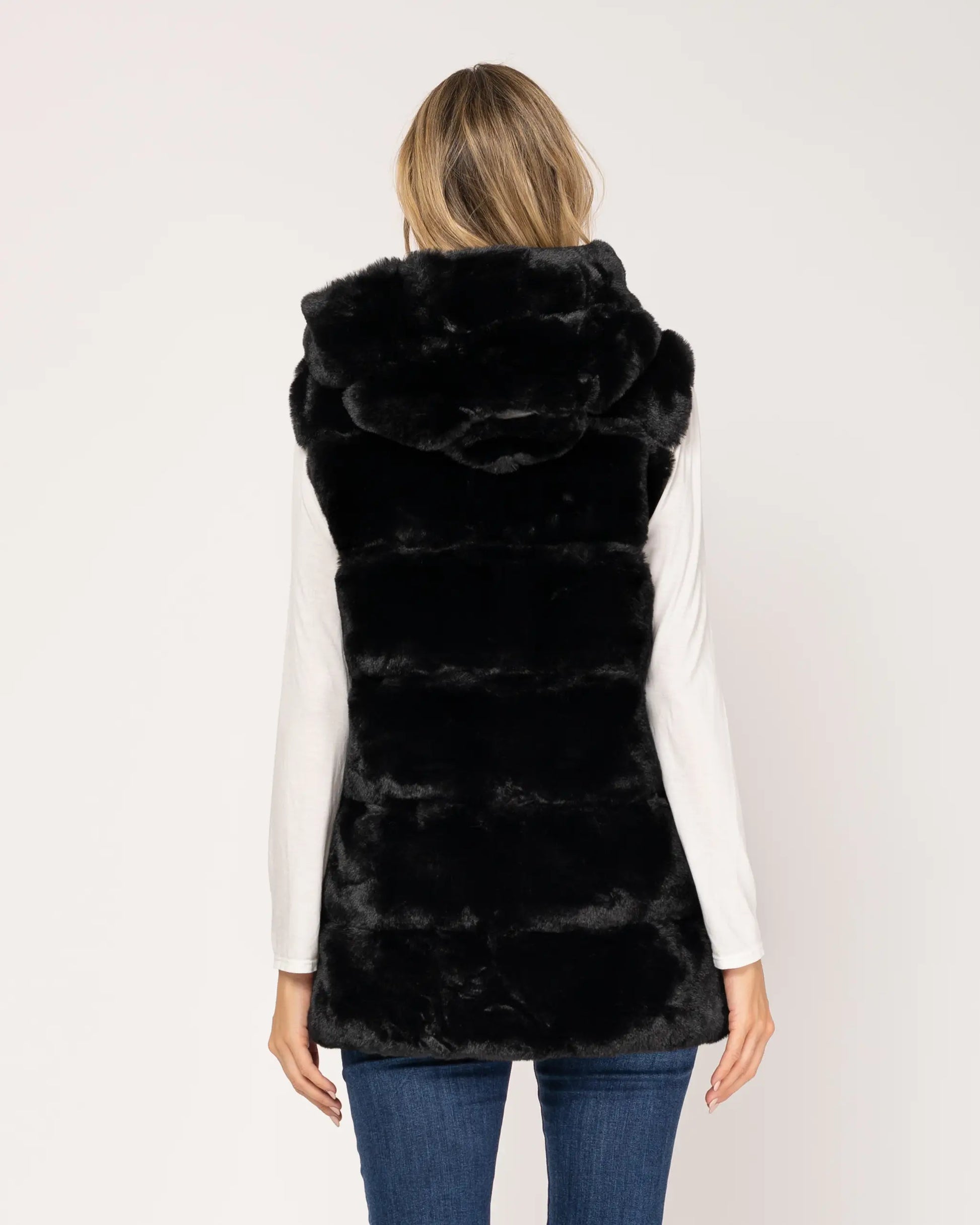 New Fur Vest Coat - Black-Tantra-Urbanheer