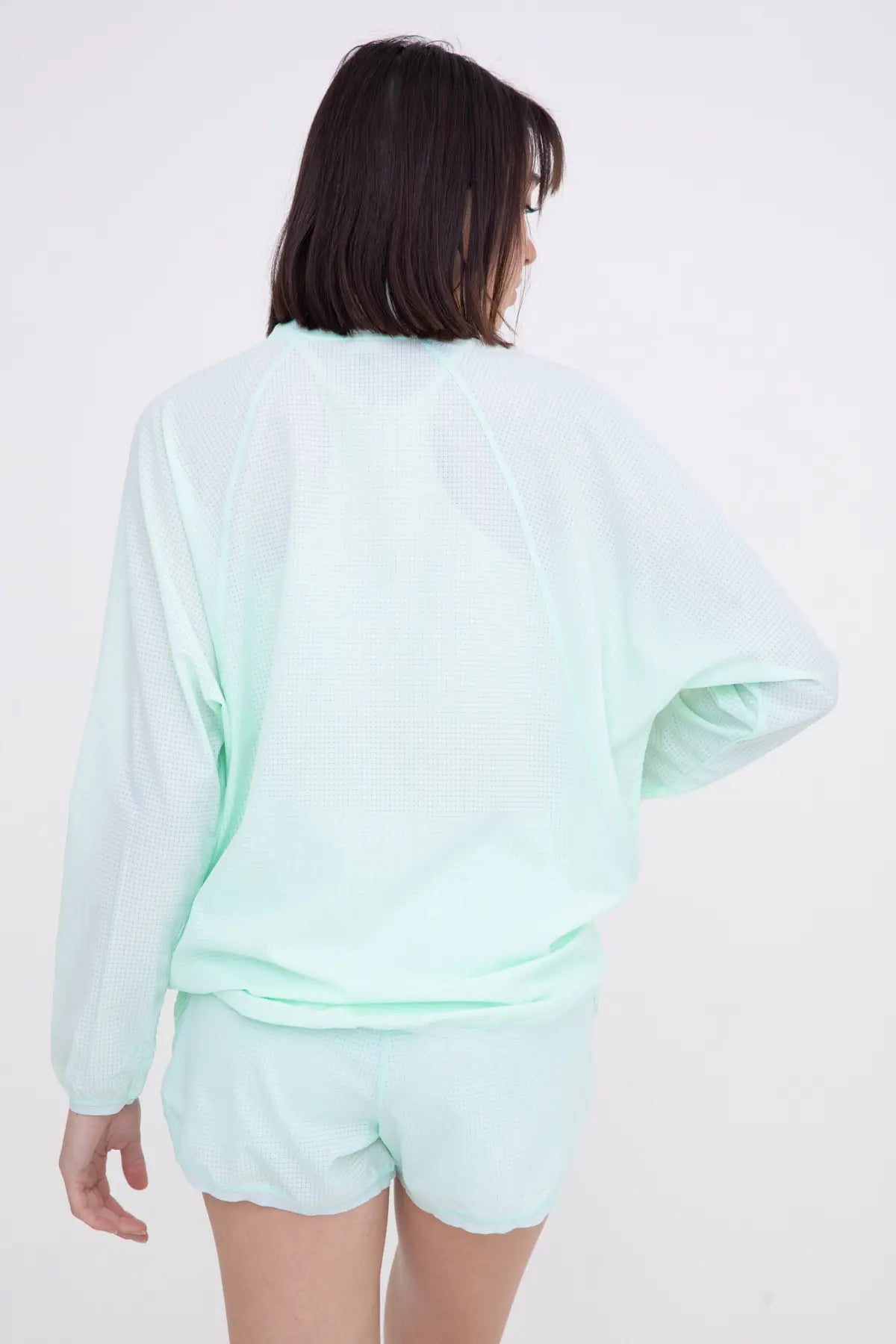 Athletic Women Mock Neck Running Jacket- Mint-Clothing - Women-Mono B-Urbanheer