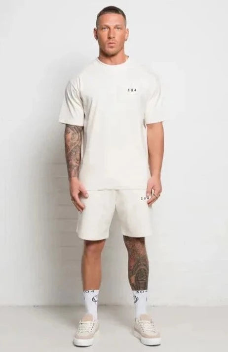 304 Mens Elite Shorts Off White-304 Clothing-Urbanheer