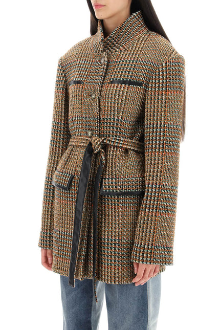 Stella Mccartney Wool Blend Tweed Coat-Stella McCartney-Urbanheer