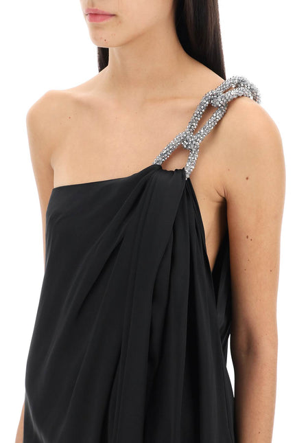 Stella Mccartney One-Shoulder Dress With Falabella Chain-Stella McCartney-40-Urbanheer