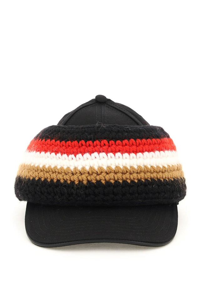 Burberry Baseball Cap With Knit Headband-Burberry-Urbanheer