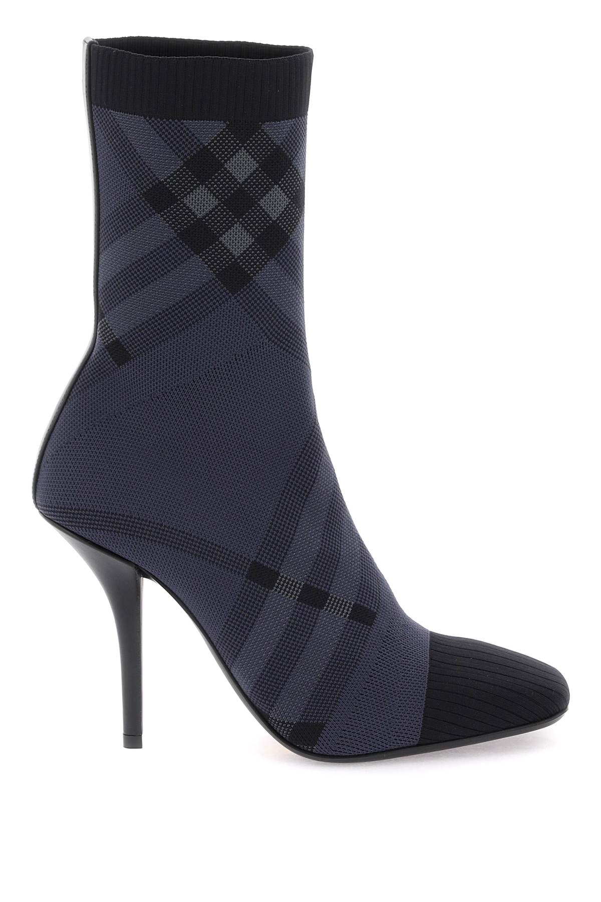 Burberry Burberry Check Knit Ankle Boots-Burberry-Urbanheer