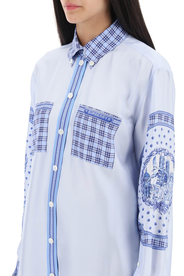 Burberry Shirt In Printed Silk-Burberry-8-Urbanheer