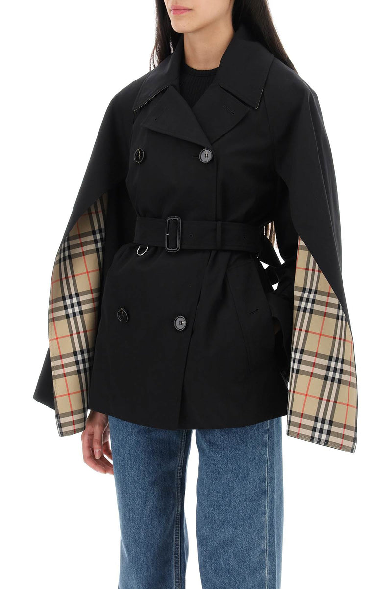 Burberry 'Ness' Double-Breasted Raincoat In Cotton Gabardine-Burberry-Urbanheer