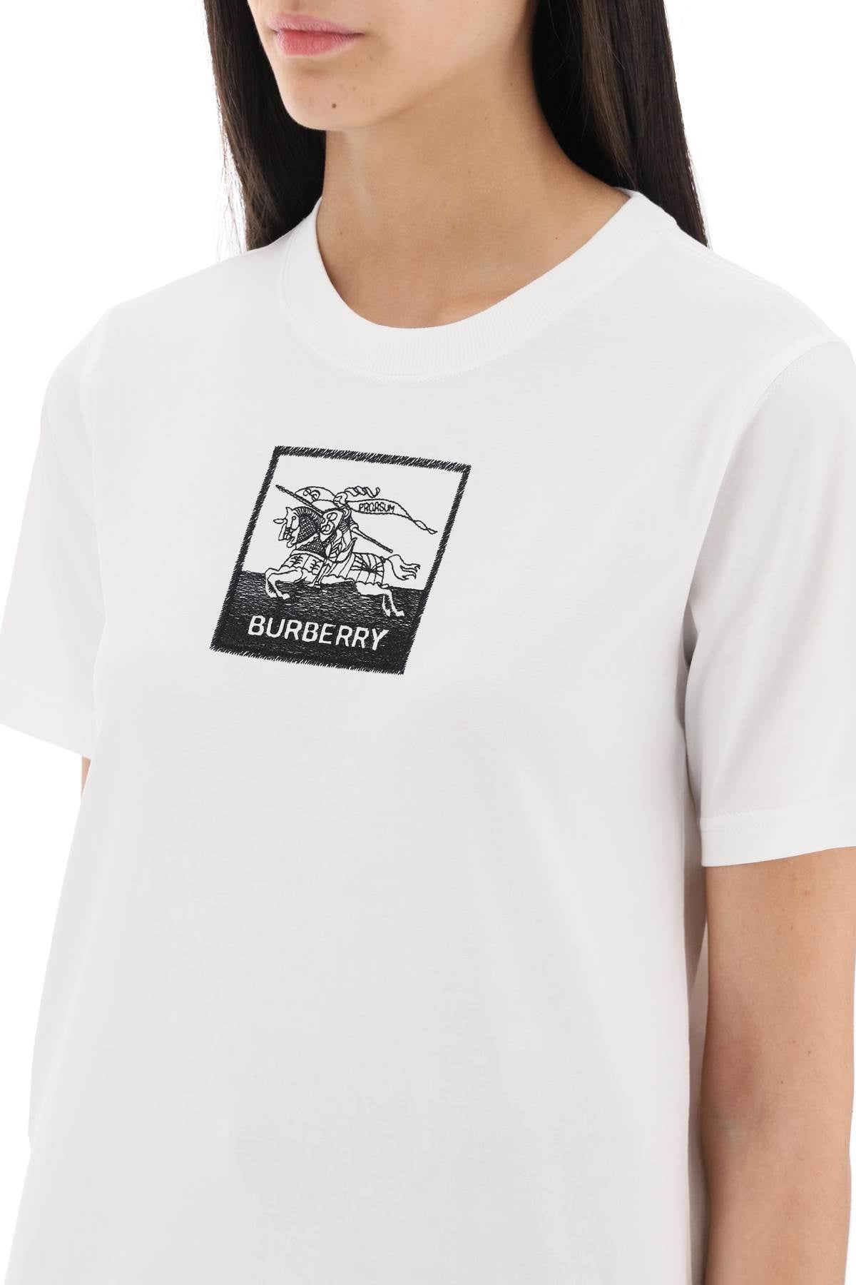 Burberry 'Margot' T-Shirt With Ekd Embroidery-Burberry-Urbanheer