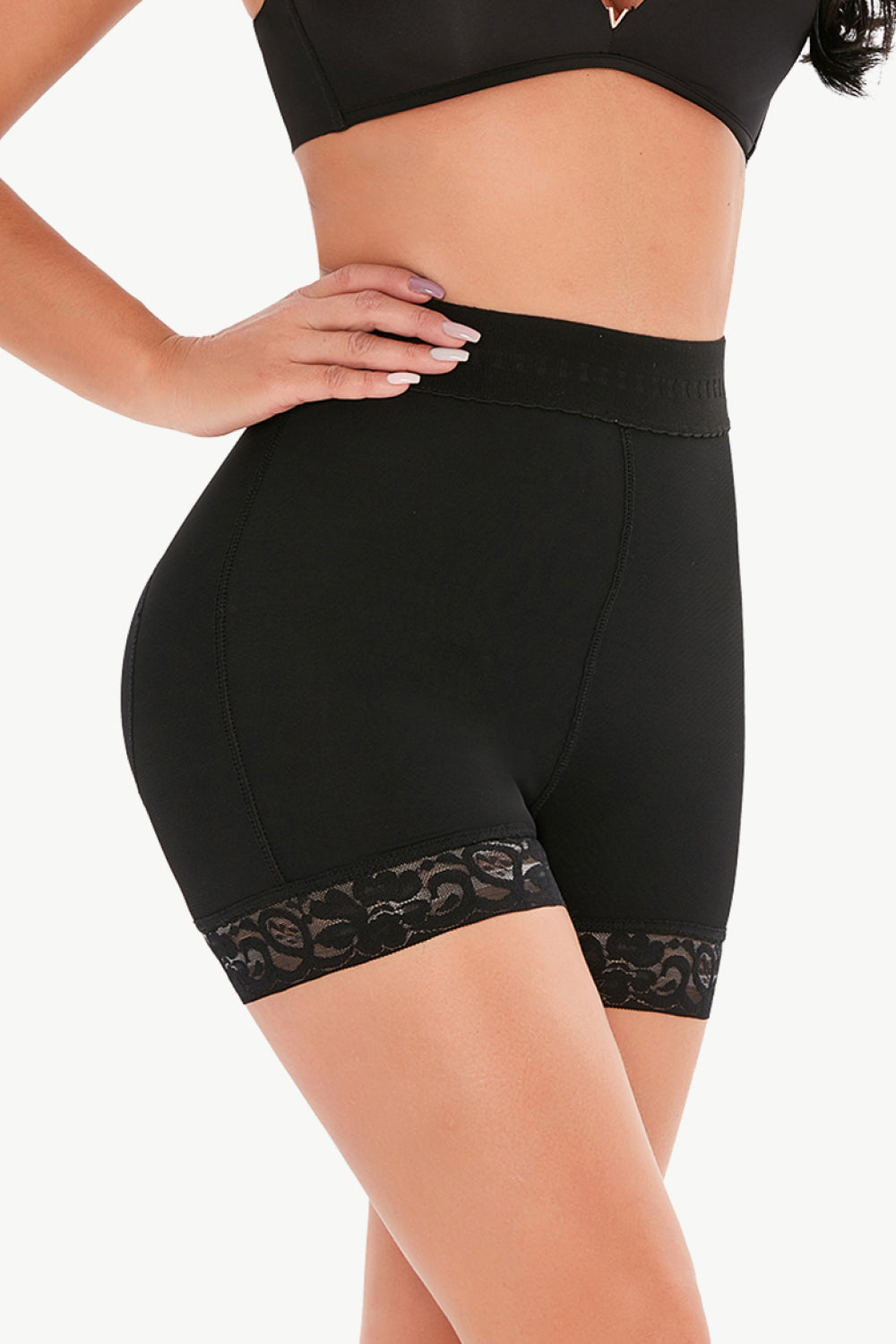 spandex shorts with lace trim