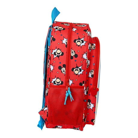 Triple Pencil Case Mickey Mouse 43 Pieces Red (12 x 19,5 x 6,5 cm)