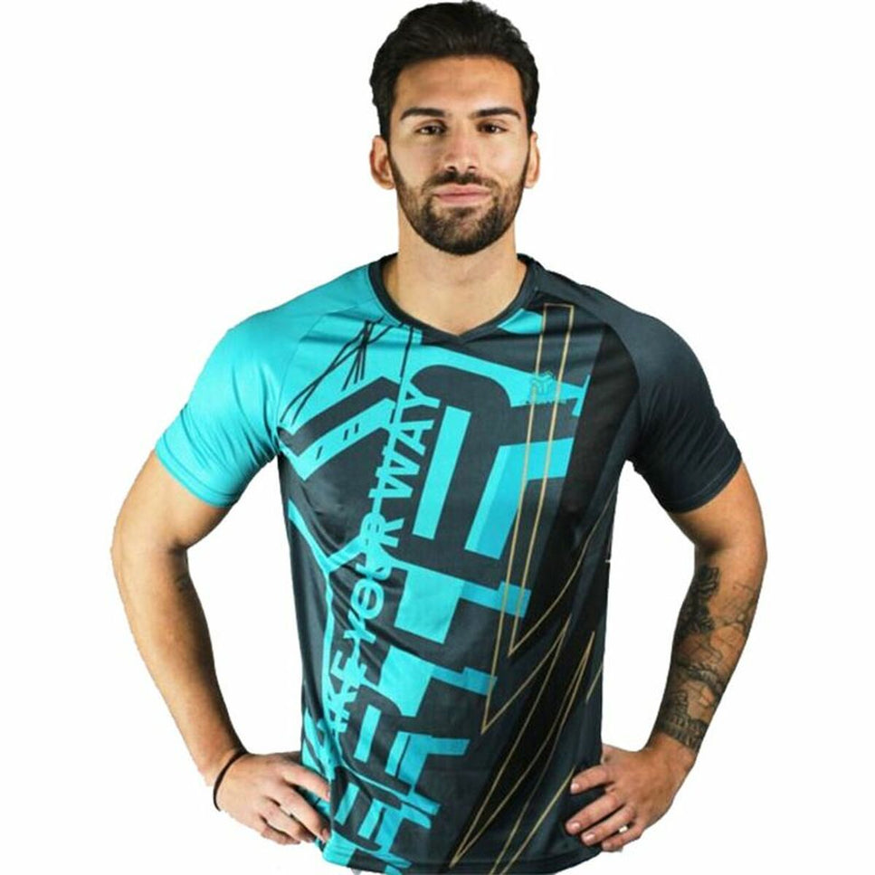 Men’s Short Sleeve T-Shirt Cartri Asuan Aquamarine Black-Cartri-Urbanheer