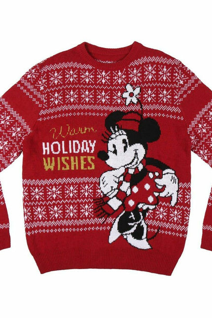 Women’s Jumper Minnie Mouse Red-Minnie Mouse-Urbanheer