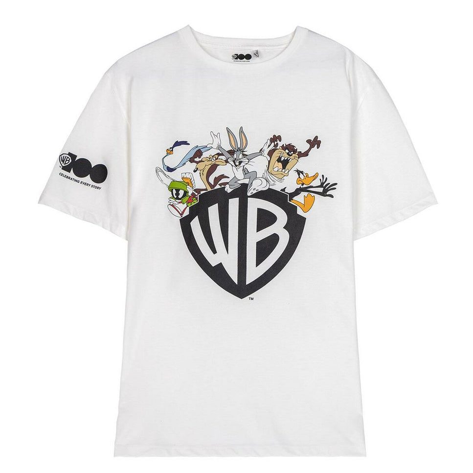 Men’s Short Sleeve T-Shirt Warner Bros White Adults unisex-Warner Bros-Urbanheer