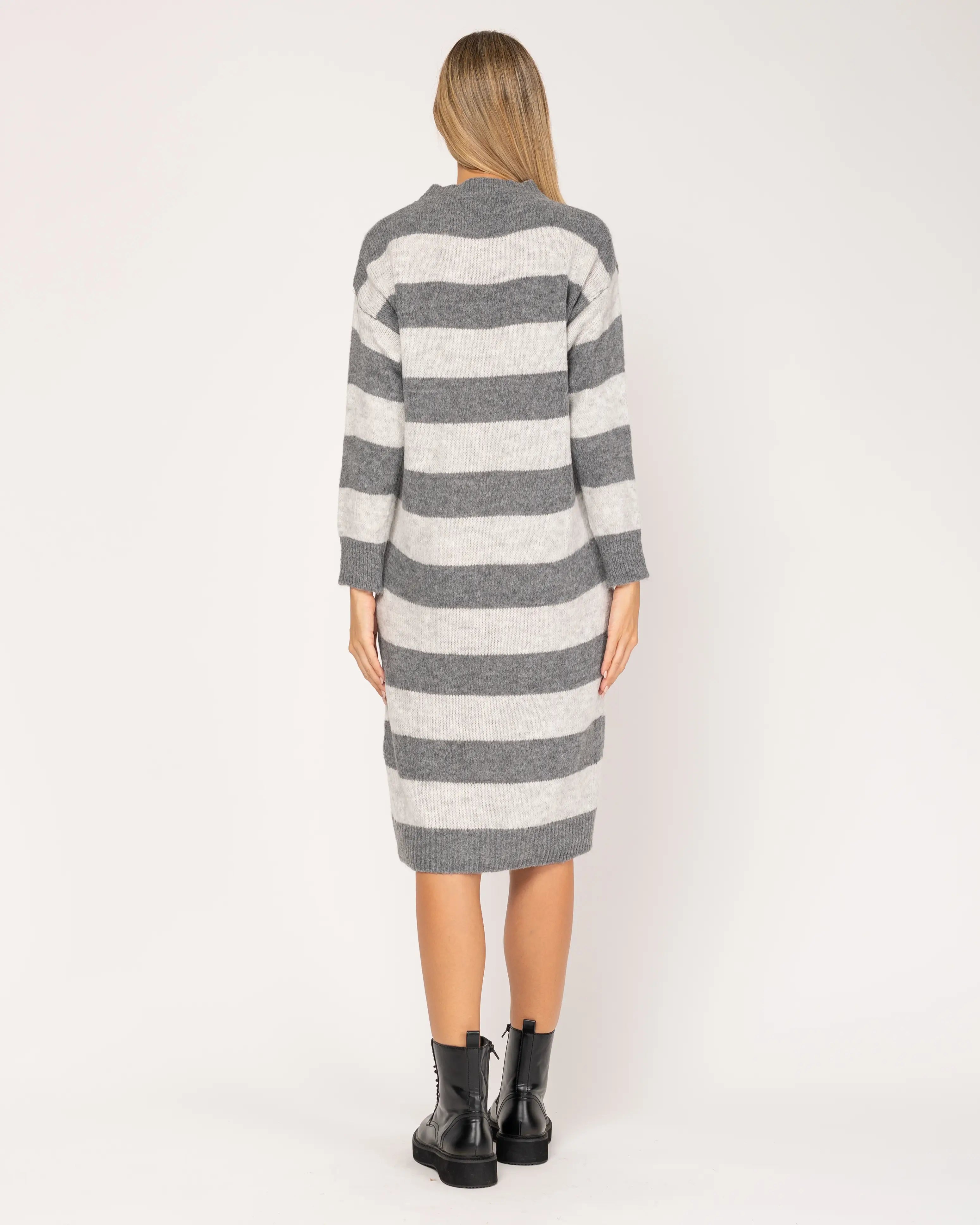 Knit Dress With Stripes.-tantra-Urbanheer