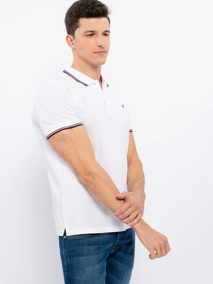 White Polo T-Shirt-SMF-Urbanheer