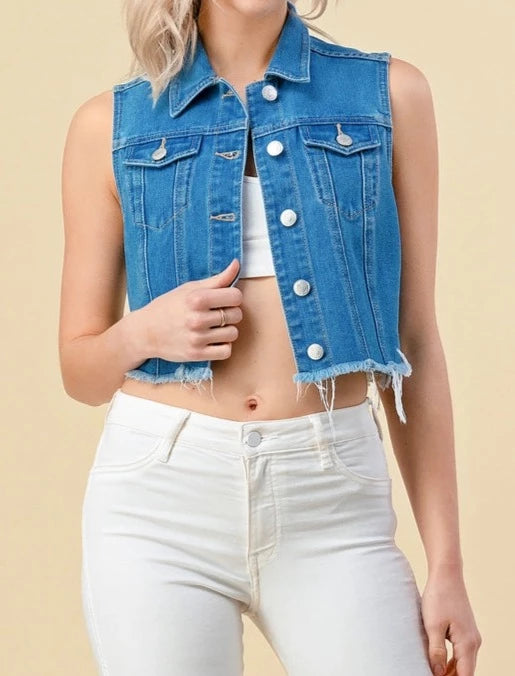 All Season Denim Vest-Clothing-Heart&Hips-Urbanheer