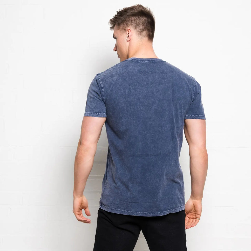 Stone Wash T-Shirt Blue-304 Clothing-Urbanheer