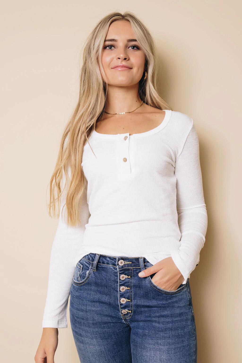 Preston Long Sleeve Top-Stay Warm in Style-WHITE-XL-Urbanheer