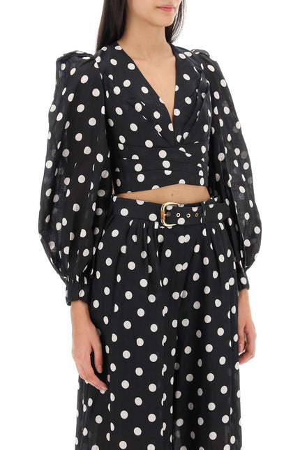 Zimmermann Polka Dot Cropped Top-Zimmermann-Urbanheer