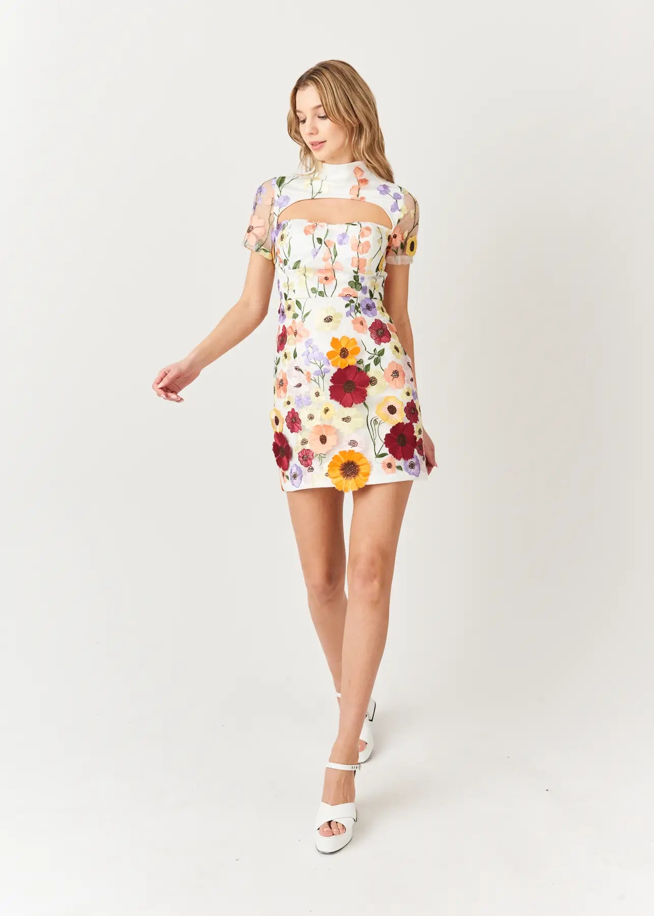 Doris Floral Printed Mini Dress-Amy Lynn-Urbanheer