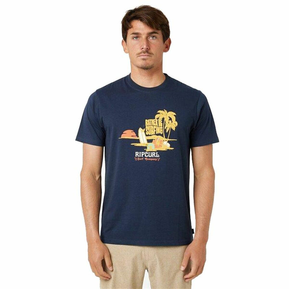 T-Shirt Rip Curl Framed Navy Blue Men-Fashion | Accessories > Clothes and Shoes > T-shirts-Rip Curl-Urbanheer