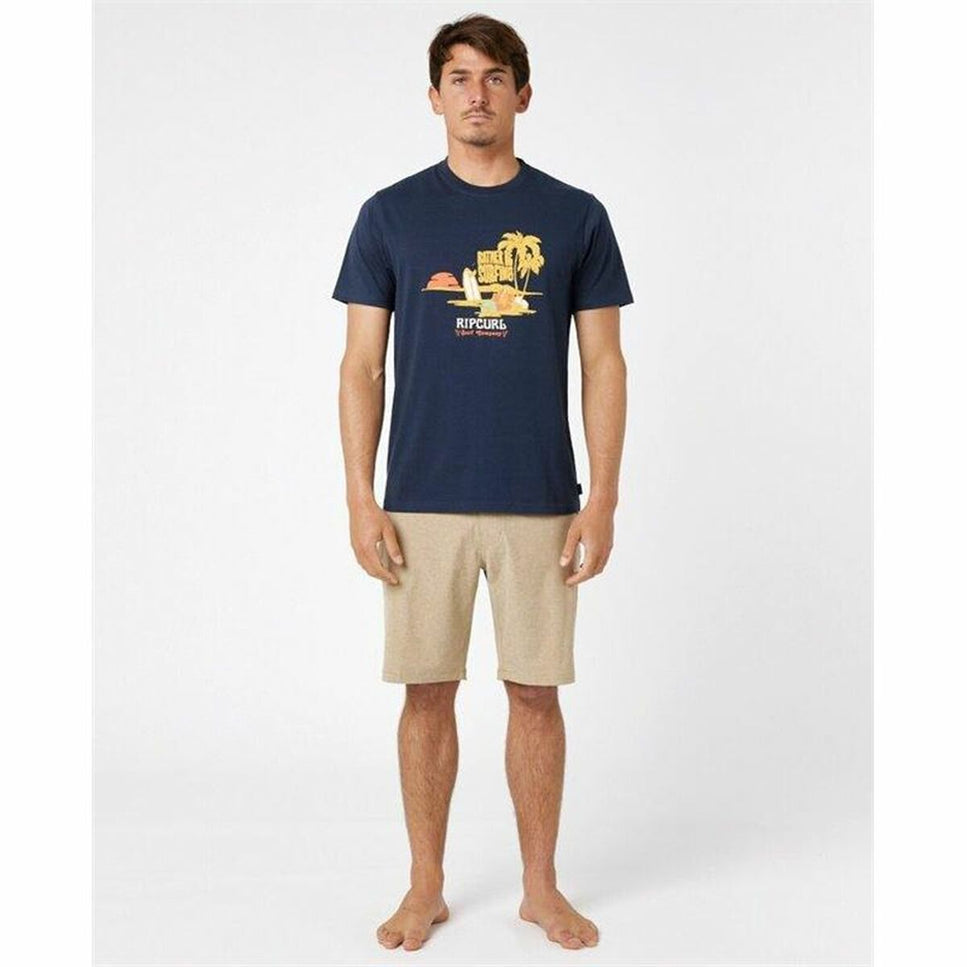 T-Shirt Rip Curl Framed Navy Blue Men-Fashion | Accessories > Clothes and Shoes > T-shirts-Rip Curl-Urbanheer