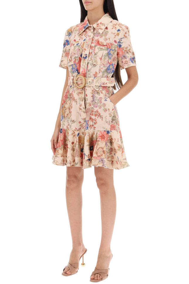 Zimmermann August Belted Linen Shirt Dress-Zimmermann-Urbanheer