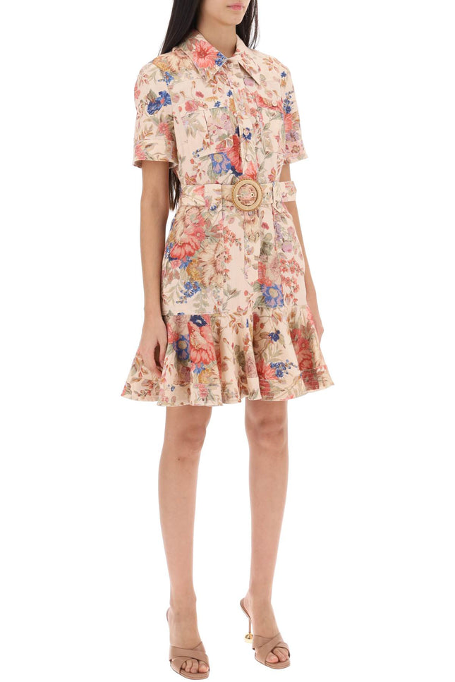 Zimmermann August Belted Linen Shirt Dress-Zimmermann-Urbanheer