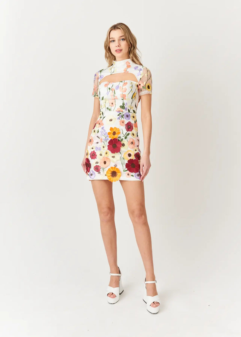 Doris Floral Printed Mini Dress-Amy Lynn-Urbanheer