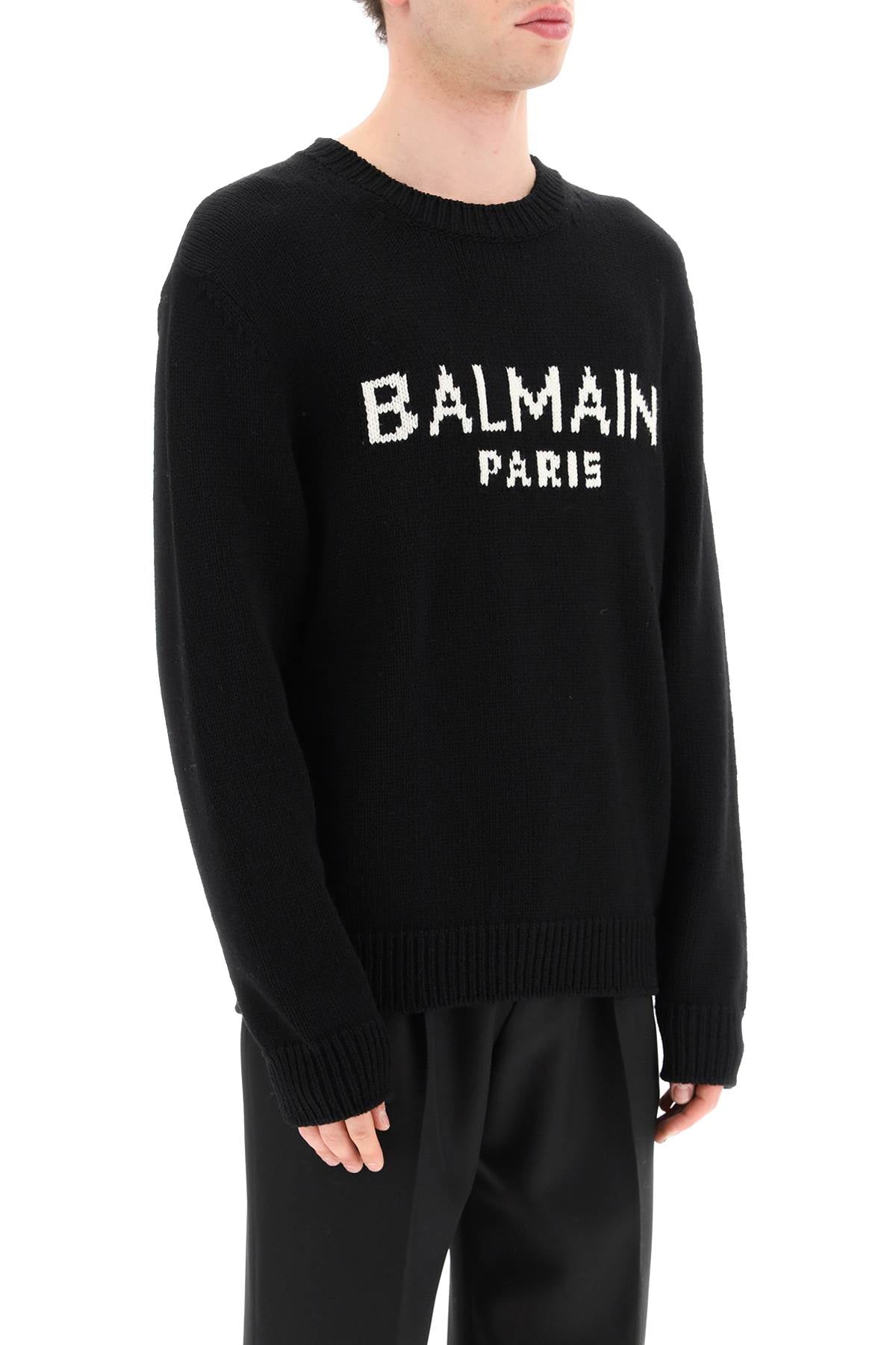 Balmain Jacquard Logo Sweater-Balmain-Urbanheer